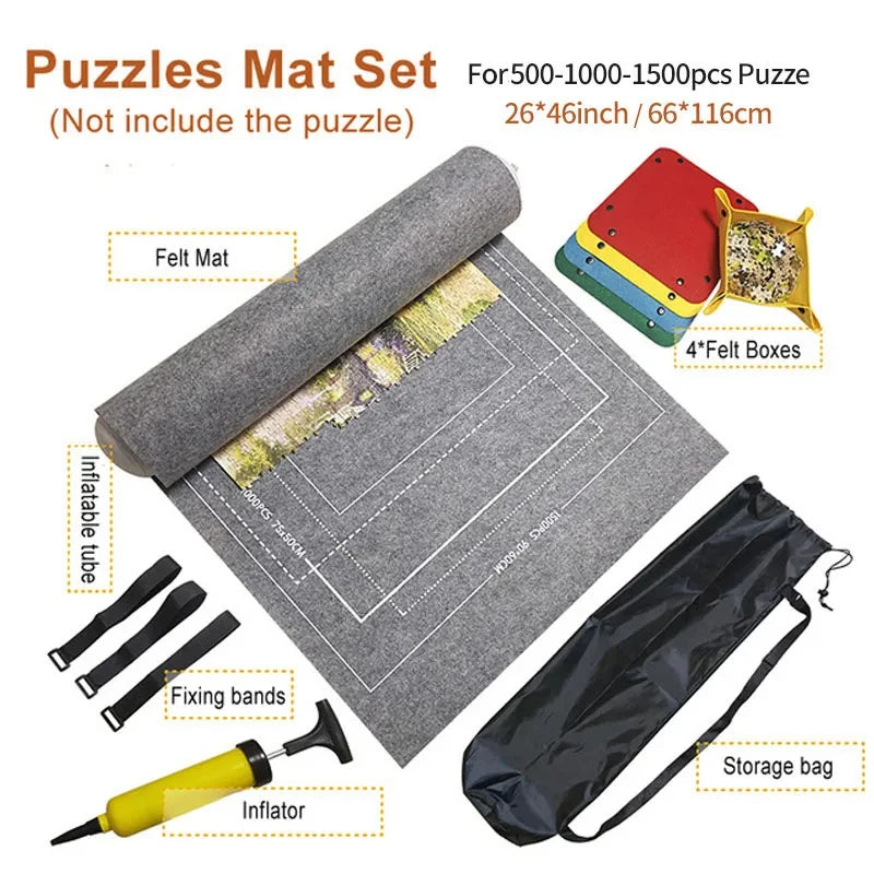 Jigsaw Puzzle Roll-Up Storage Mat for 1500/2000/3000 Pieces