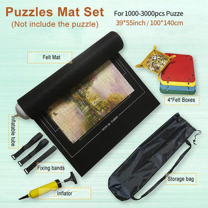 Jigsaw Puzzle Roll-Up Storage Mat for 1500/2000/3000 Pieces