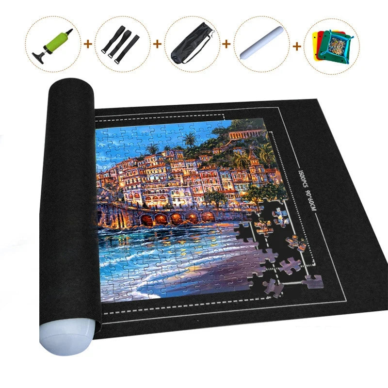 Jigsaw Puzzle Roll-Up Storage Mat for 1500/2000/3000 Pieces